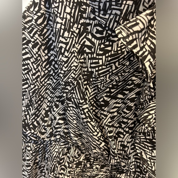 AB Studio Black & White Abstract Dress Large - Picture 2 of 12